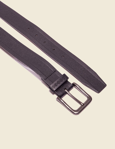 Ceinture embossée noir homme