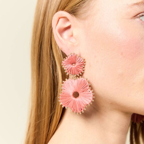 boucles doreilles pendantes vieux rose femme Boucles d'oreilles pendantes vieux rose femme
