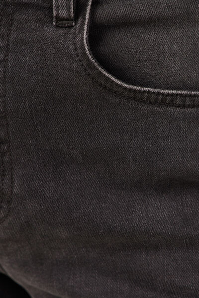 Jeans flare fendu denim gris femme