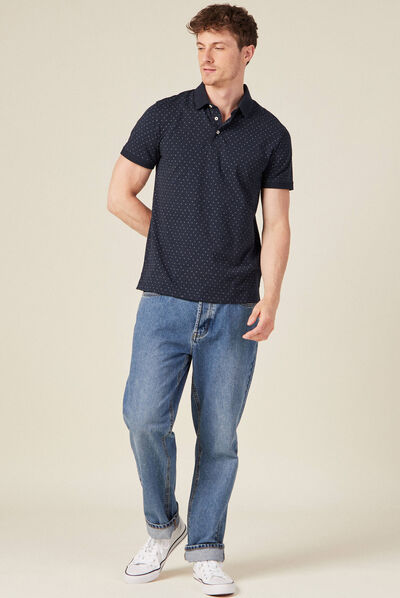 Polo éco-responsable bleu marine homme