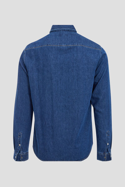 Chemise manches longues jean denim stone homme