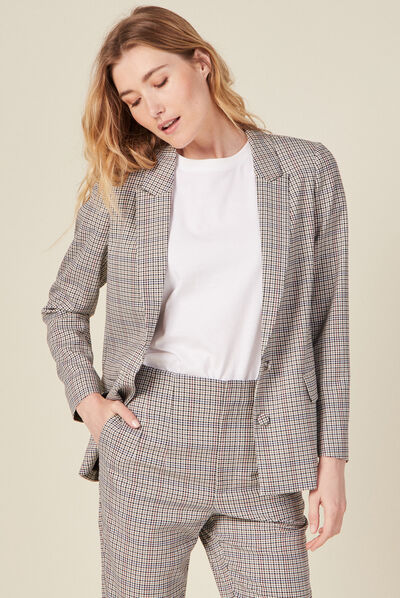 Veste blazer éco-responsable bleu marine femme
