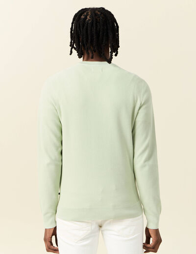 Pull éco-responsable vert clair homme