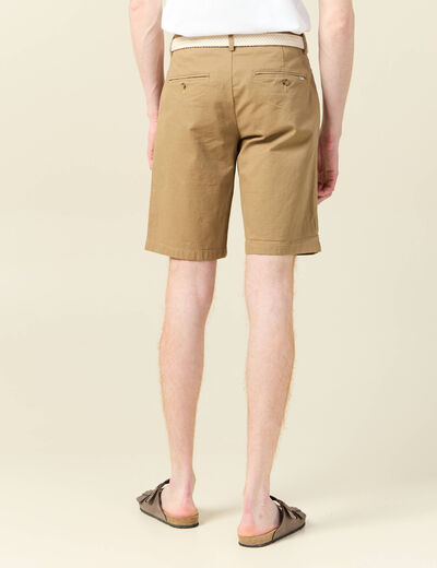 Short à ceinture vert kaki homme