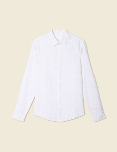 Chemise manches longues blanc homme