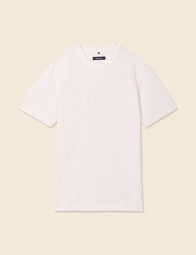 T-shirt manches courtes ecru homme