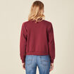 Gilet manches longues zippé prune femme
