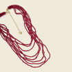 Collier rouge fonc&eacute; femme