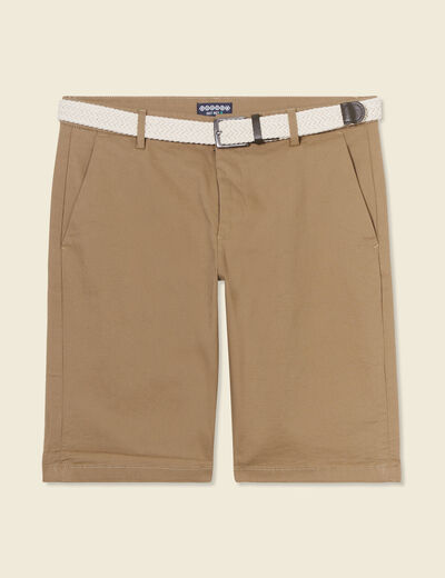Short à ceinture vert kaki homme