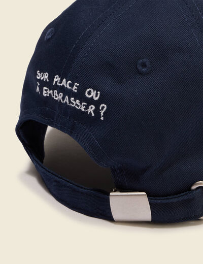 Casquette en coton bleu marine homme