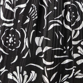 Robe évasée manches longues noir femme