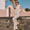 Pantalon large fluide blanc femme