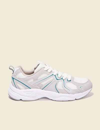 Sneakers à lacets vert foncé homme