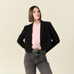 Veste courte éco-responsable noir femme