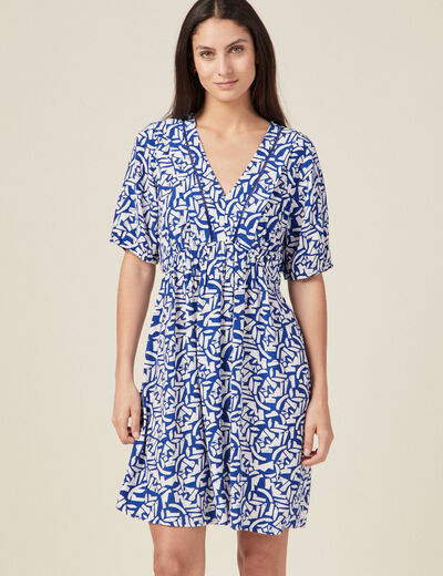 Robe droite éco-responsable bleu femme