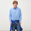 Chemise boyfriend en coton bleu ciel homme