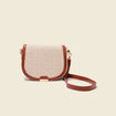 Sac besace arrondi marron femme