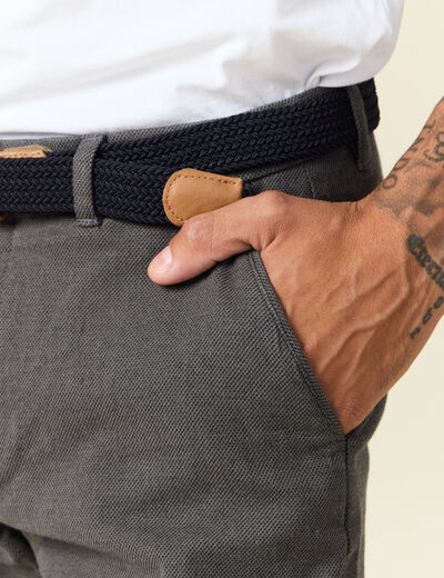 Pantalon chino straight gris foncé homme