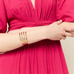 Bracelet jonc martelé couleur or femme