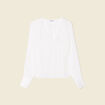 Blouse satin éco-responsable ecru femme
