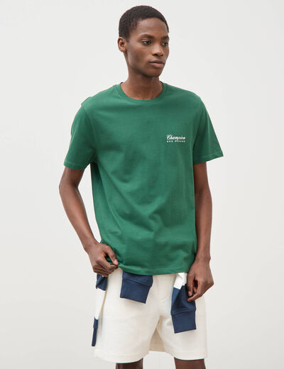 T-shirt en coton vert homme