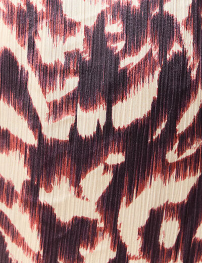 Jupe midi évasée fluide marron femme