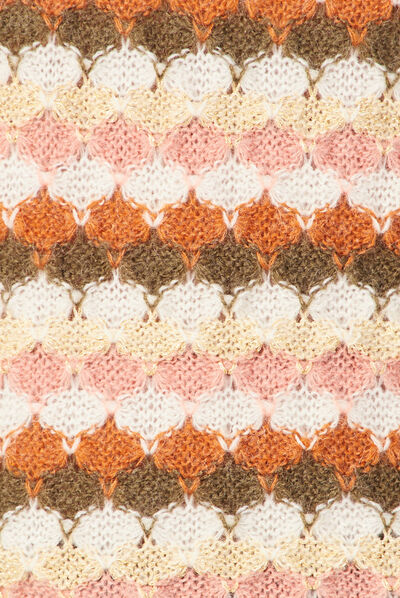 Pull éco-responsable orange foncé femme