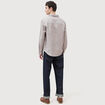 Col vareuse boyfriend manches longues marron fonc&eacute; homme