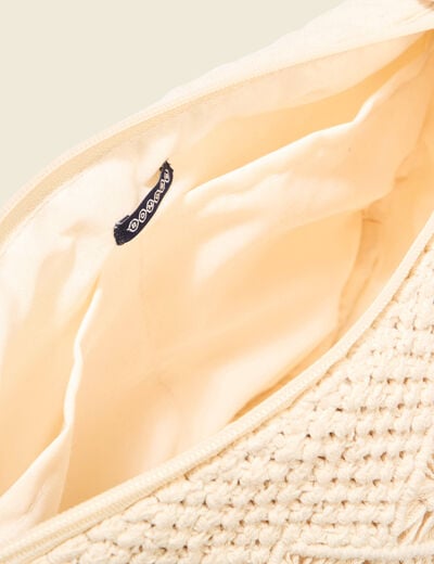 Sac banane devant crochet sable femme