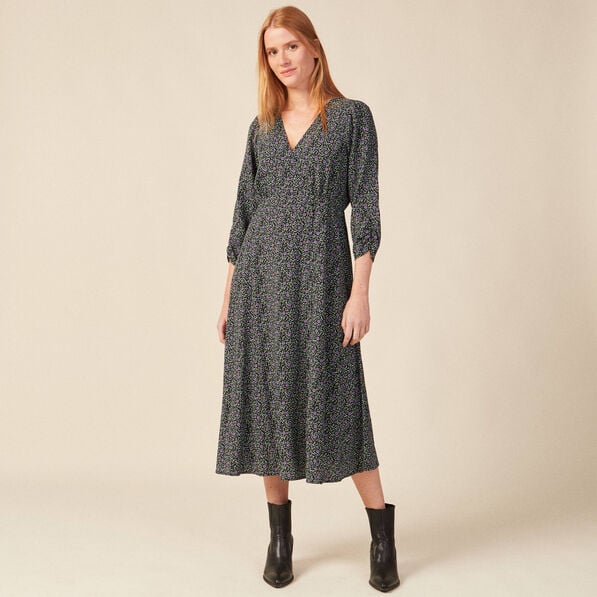 robe longue eco responsable noir femme Robe longue éco-responsable noir femme
