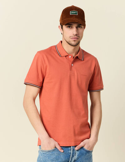 Polo éco-responsable rose homme