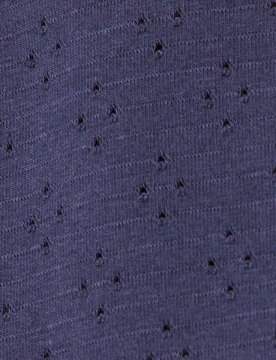 T-shirt manches courtes bleu marine femme
