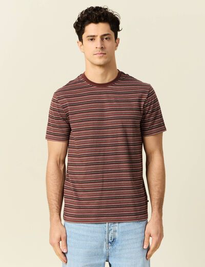 T-shirt manches courtes bordeaux homme