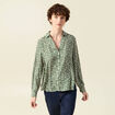 Blouse manches longues vert kaki femme