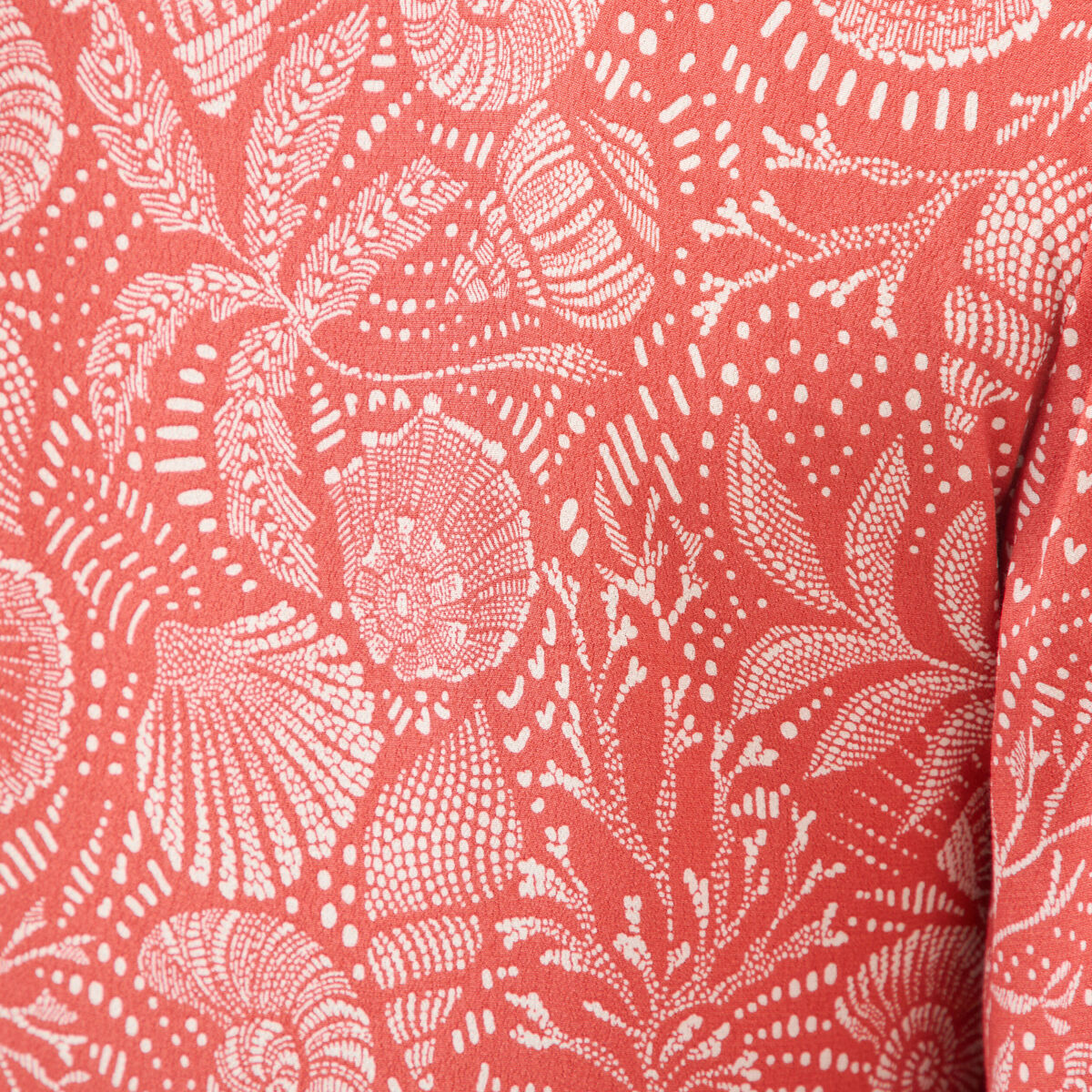 Robe col v manches au coude orange corail femme
