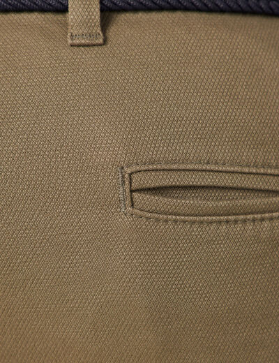 Pantalon chino straight vert kaki homme