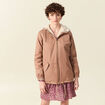 Parka réversible marron clair femme