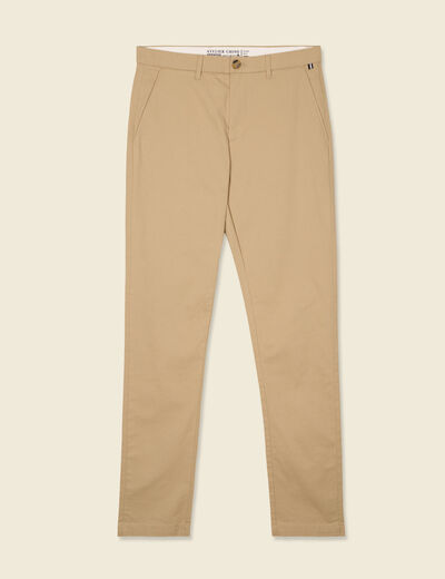 Pantalon slim Instinct chino taupe homme