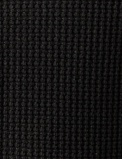 Chemise manches courtes col polo noir homme