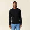 T-shirt en coton manches longues noir homme