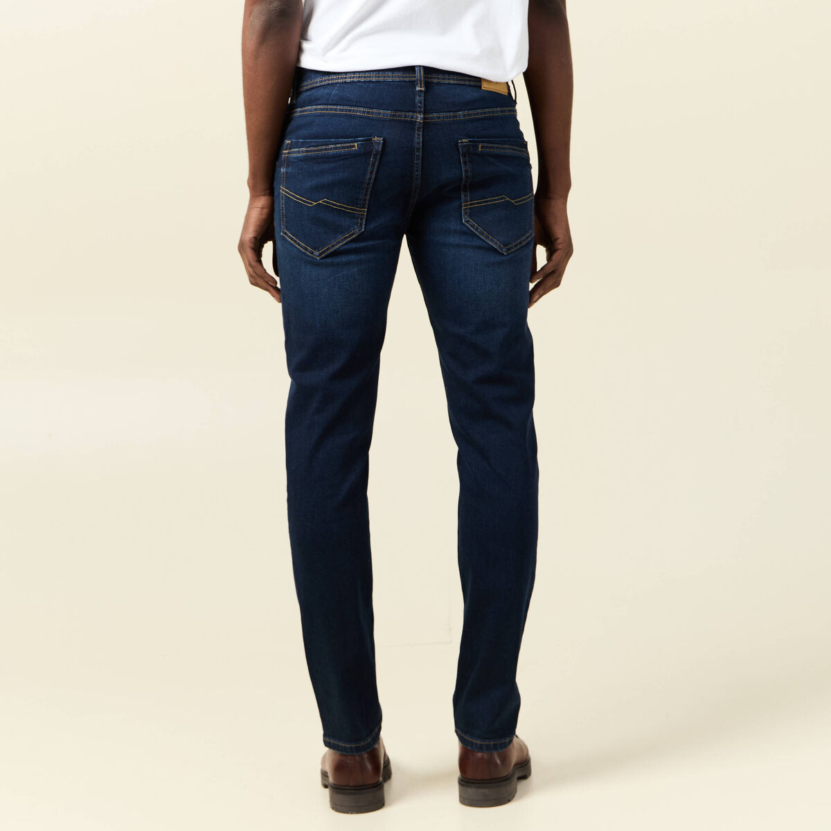 Jeans slim éco-responsable denim brut homme