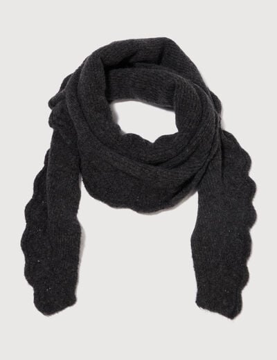 &Eacute;charpe gris fonc&eacute; femme
