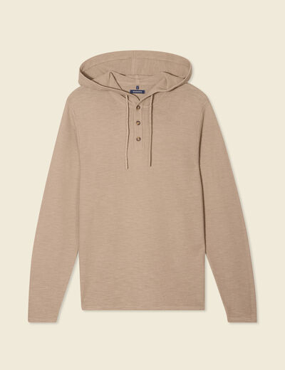 Pull à capuche gris homme