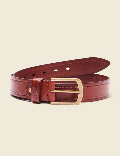 Ceinture en cuir marron homme