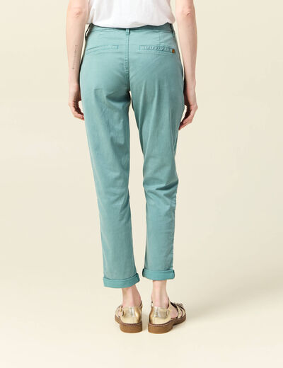 Pantalon chino Instinct vert foncé femme