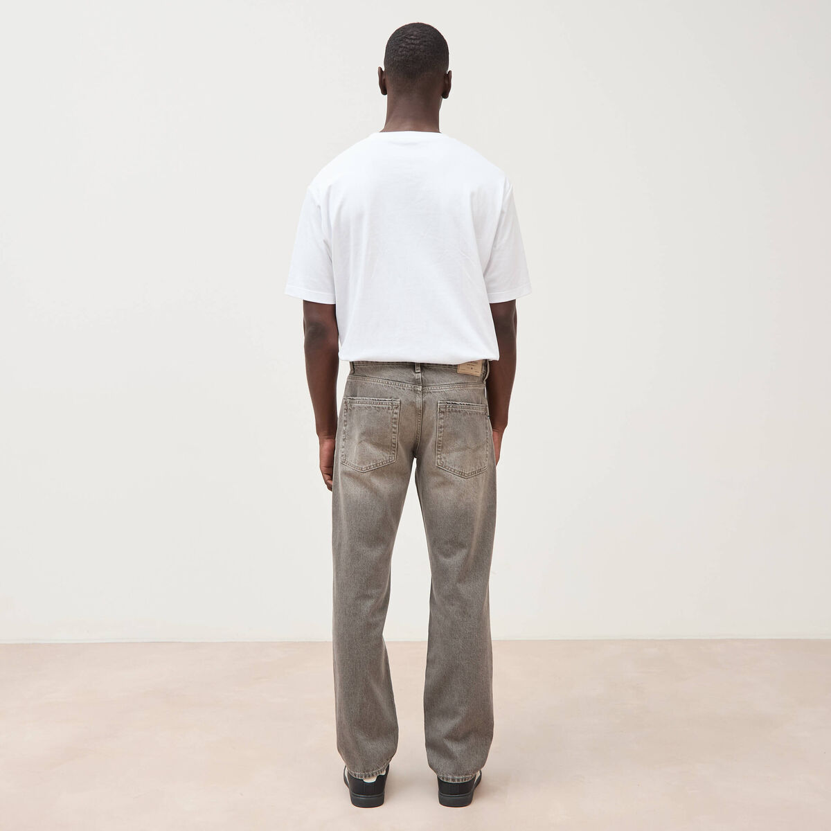Jeans regular longueur 32 marron homme