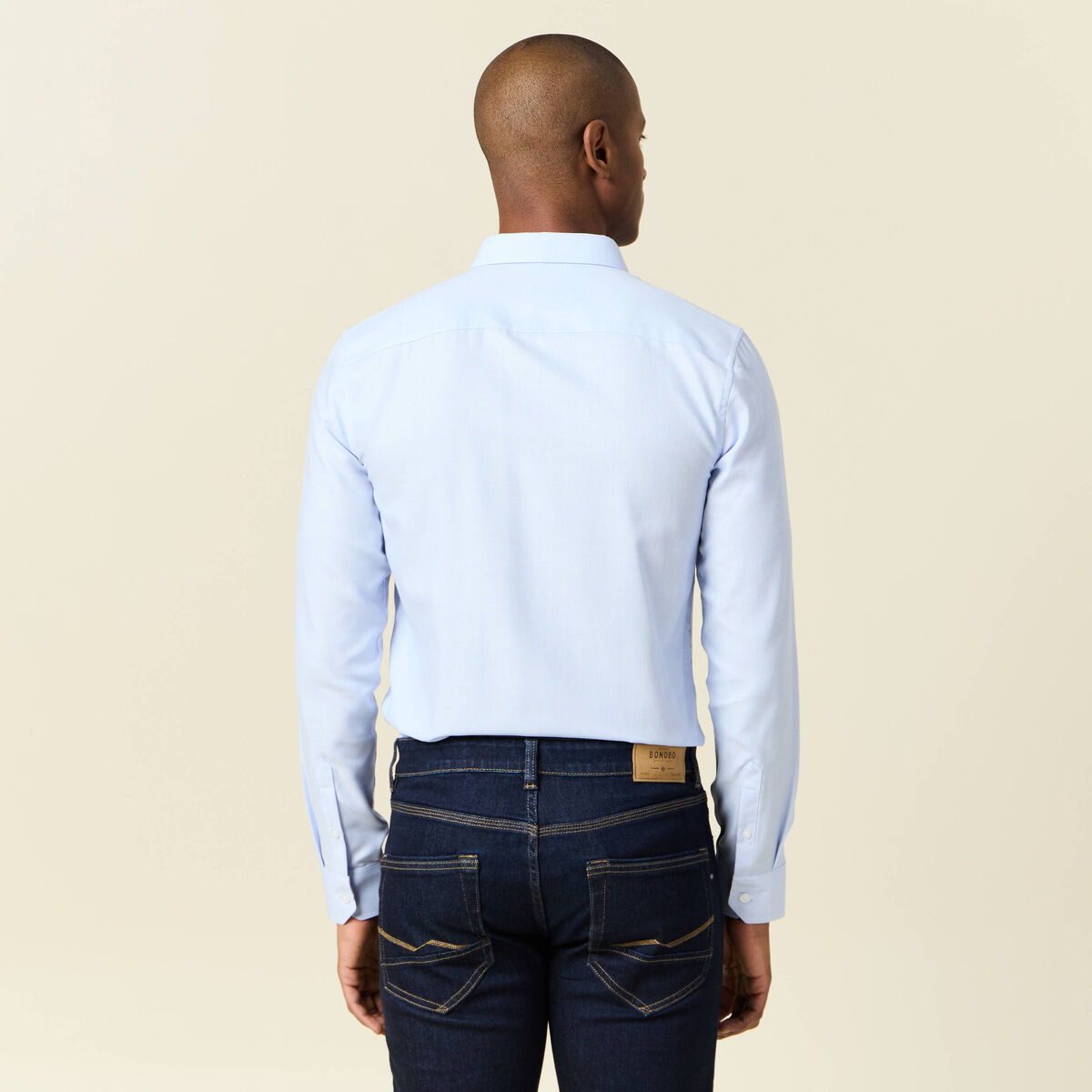 Chemise manches longues bleu ciel homme
