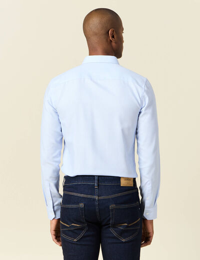Chemise manches longues bleu ciel homme