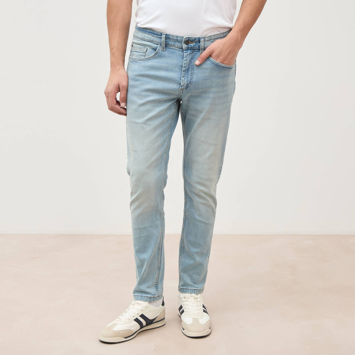 Jeans slim longueur 30 denim used homme