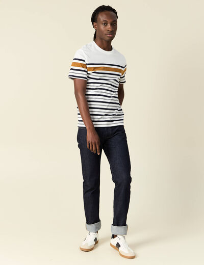 T-shirt manches courtes ecru homme